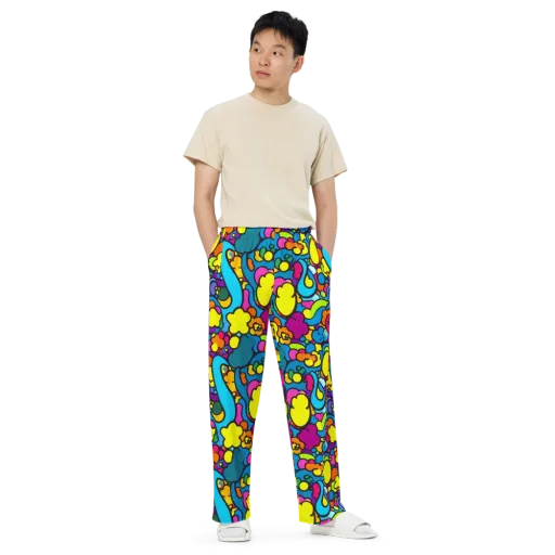 Pop Playland on a Wide-Leg Pants