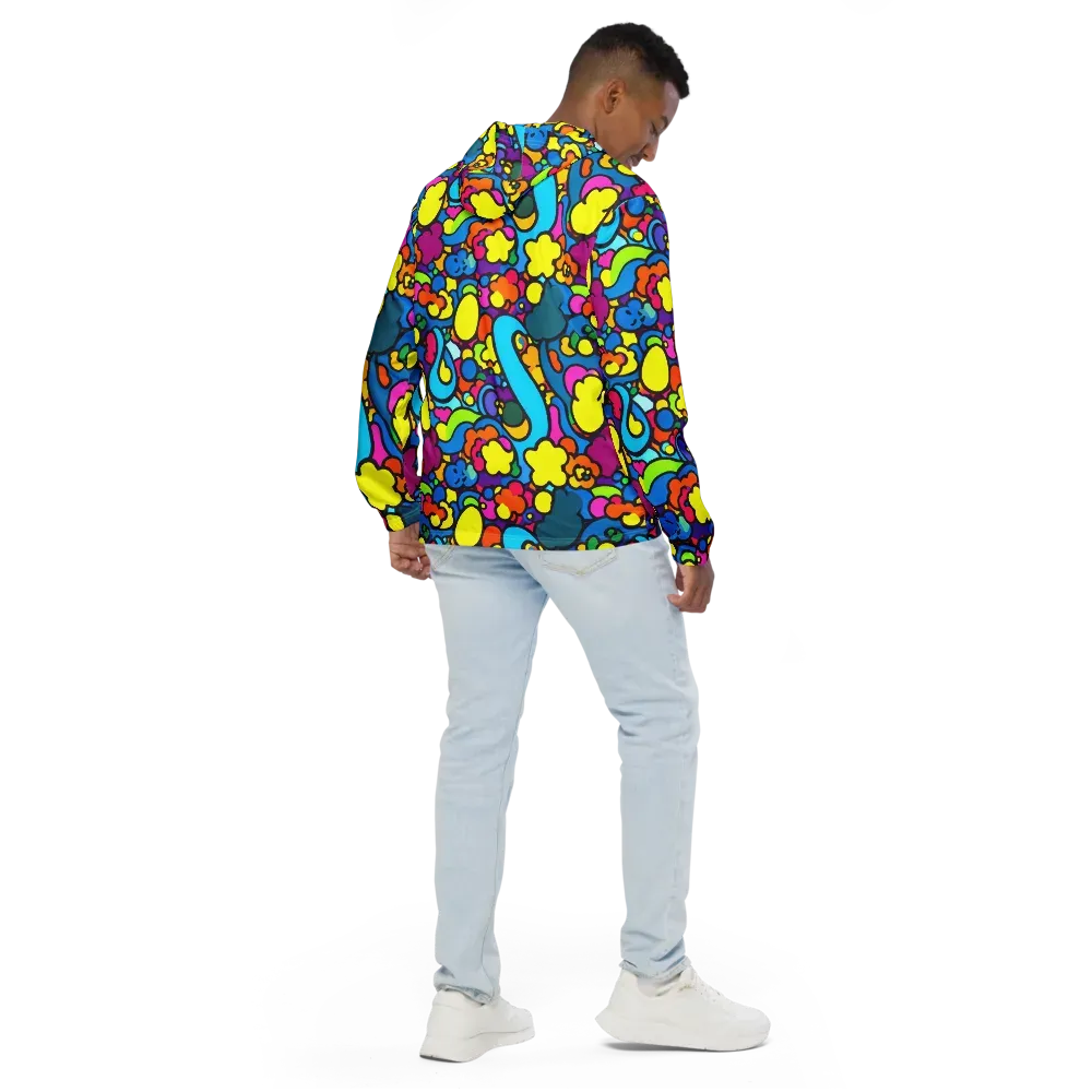Pop Playland on Men's Windbreaker — Back