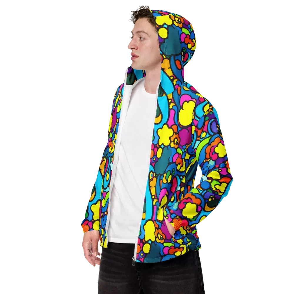 Pop Playland on Men's Windbreaker — Left Front