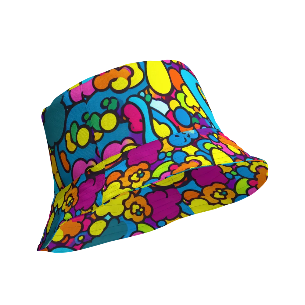 Pop Playland on Reversible Bucket Hat — Product details Outside