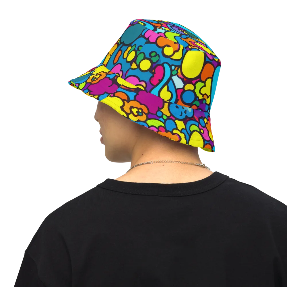Pop Playland on Reversible Bucket Hat — Back Inside