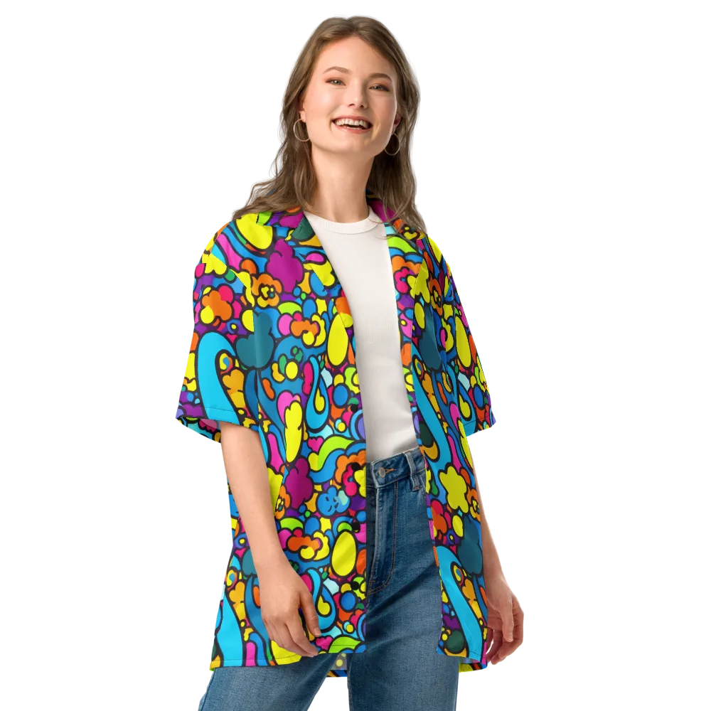 Pop Playland on Button Shirt — Front