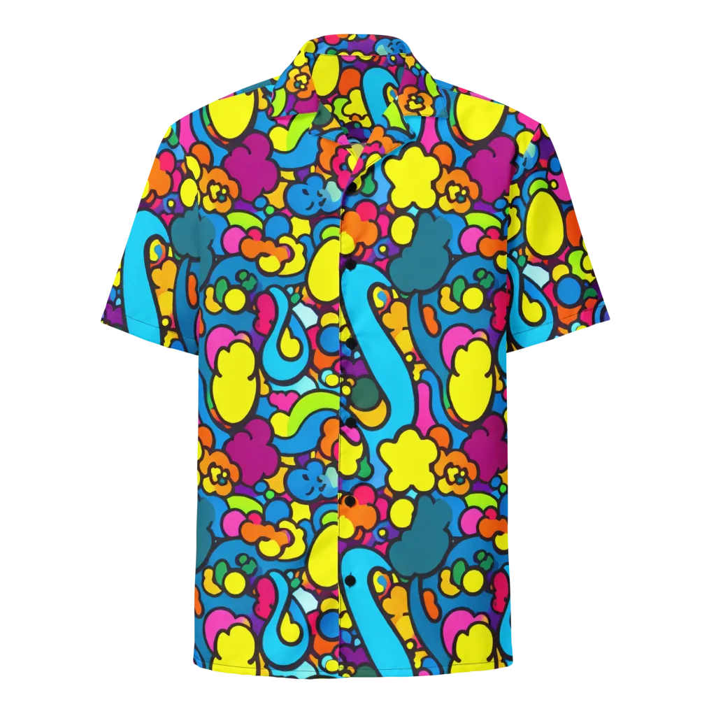 Pop Playland on Button Shirt — Front