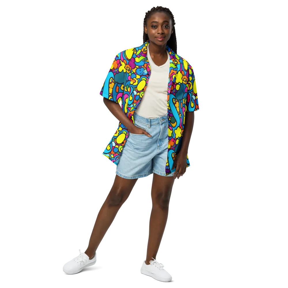 Pop Playland on Button Shirt — Front