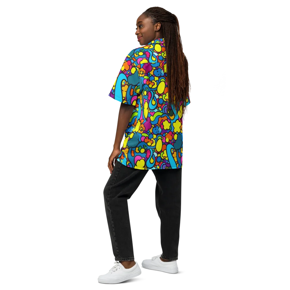 Pop Playland on Button Shirt — Back