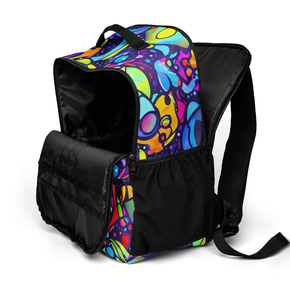 Neon Graffscape on Utility Backpack — Product details 2