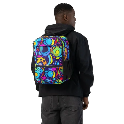 Neon Graffscape on a Utility Backpack