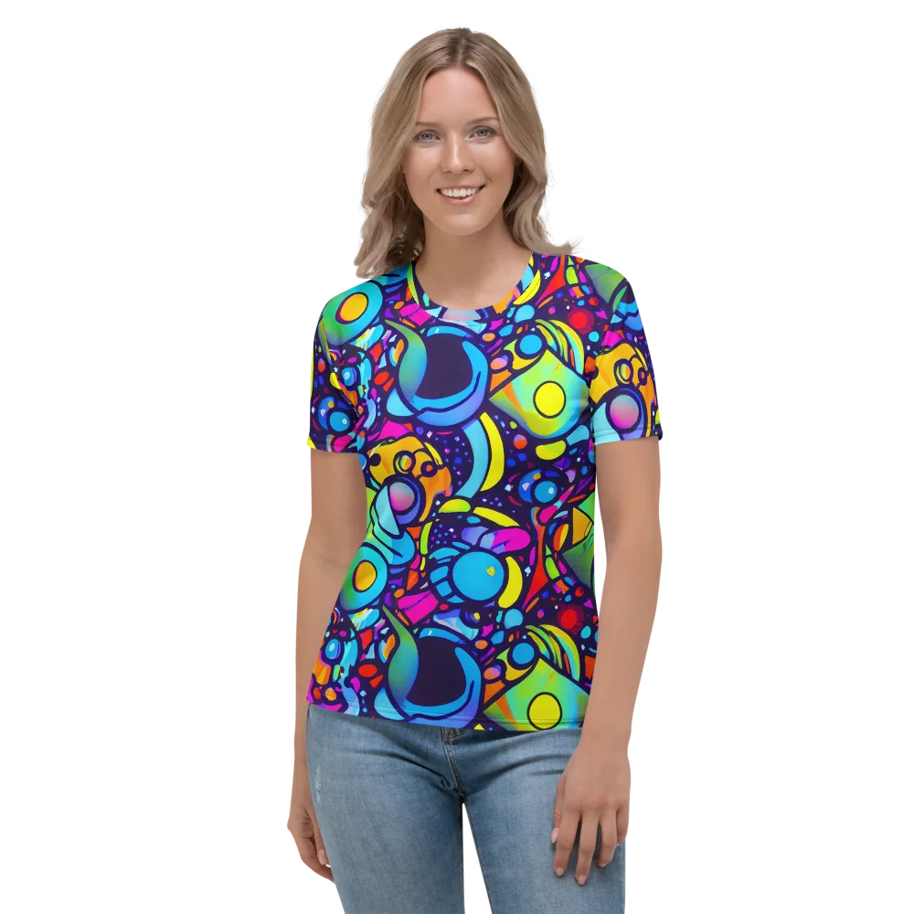 Neon Graffscape on Women's Crew Neck T-Shirt — Front