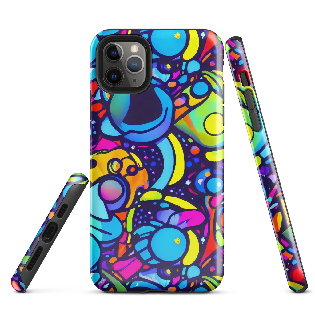 Neon Graffscape on Tough Case for iPhone® — Front