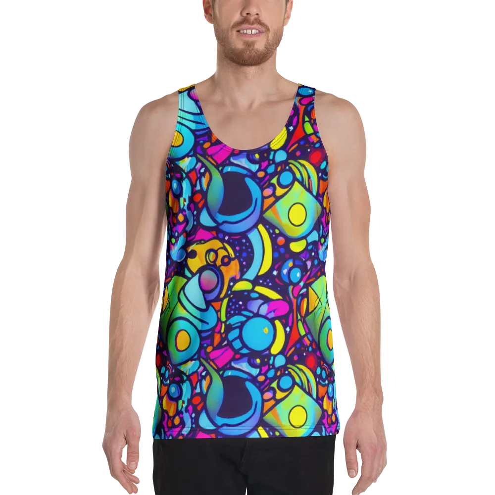 Neon Graffscape on Men's Tank Top — Front