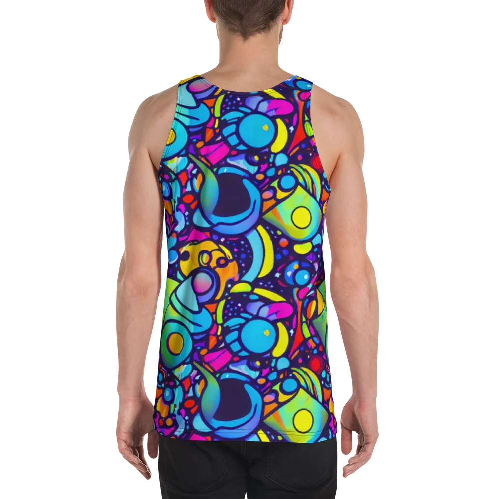 Neon Graffscape on Men's Tank Top — Back