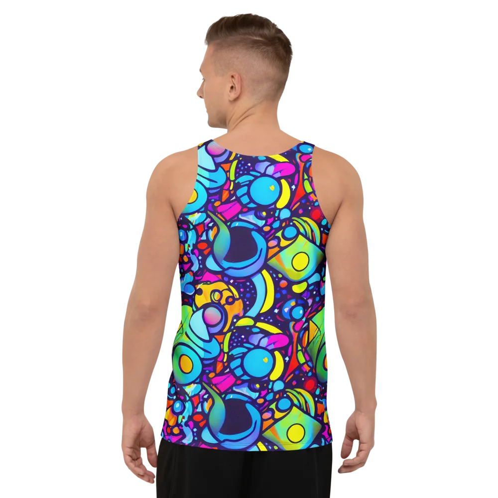 Neon Graffscape on Men's Tank Top — Back