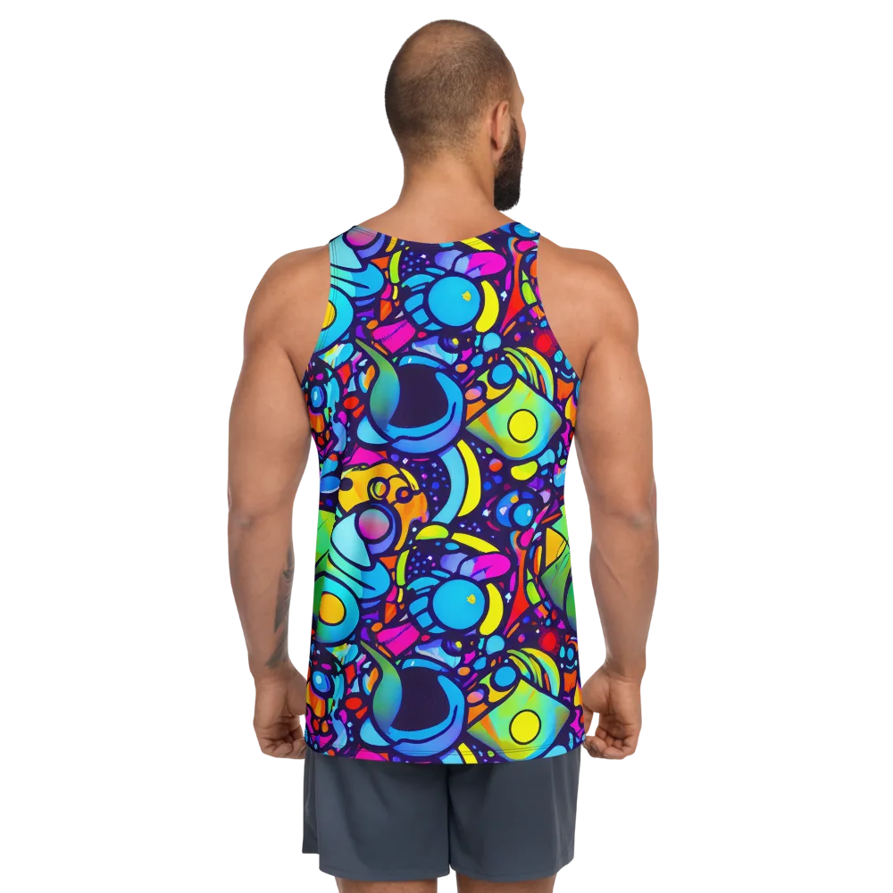 Neon Graffscape on Men's Tank Top — Back