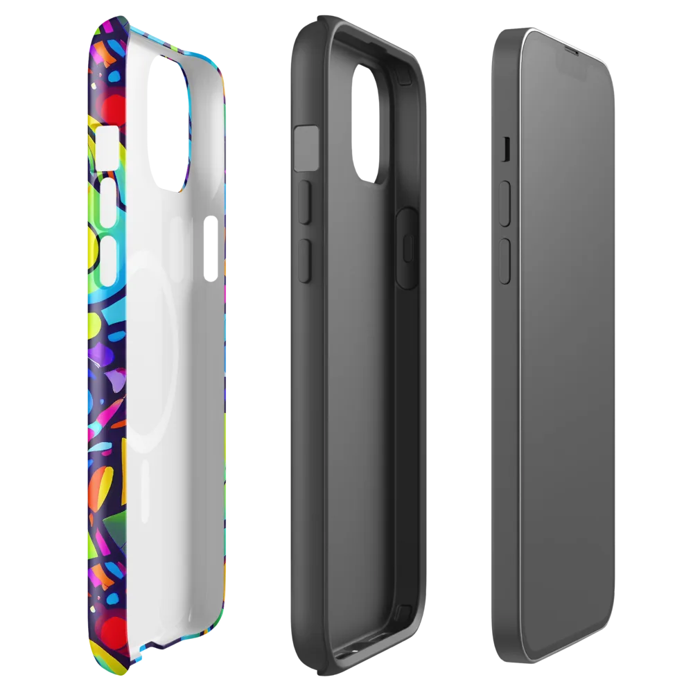 Neon Graffscape on MagSafe Tough Case for iPhone® — Front