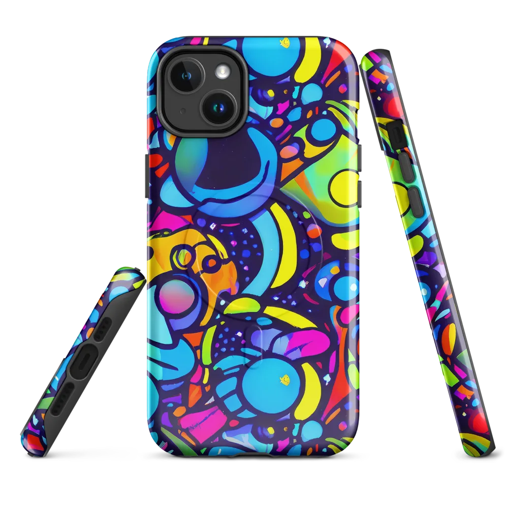 Neon Graffscape on MagSafe Tough Case for iPhone® — Front