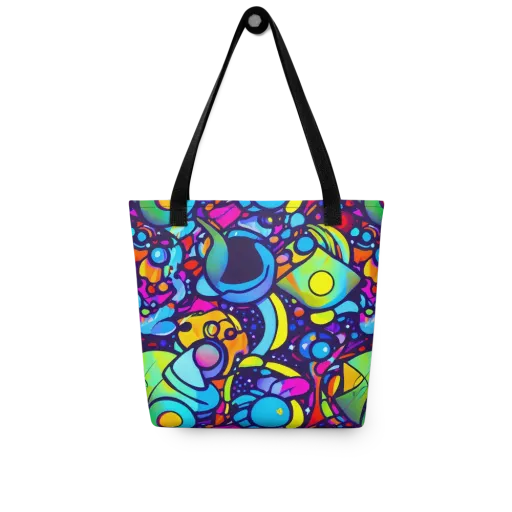 Neon Graffscape on a Tote Bag