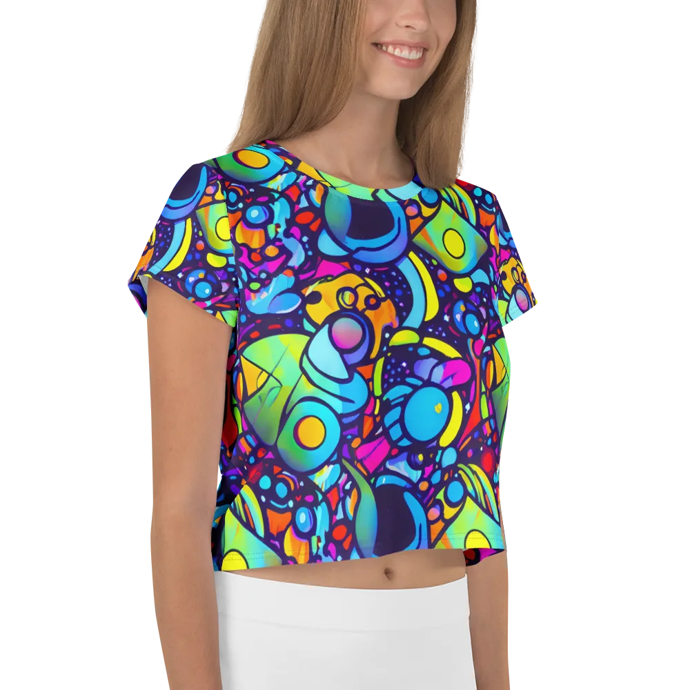 Neon Graffscape on Crop Tee — Right