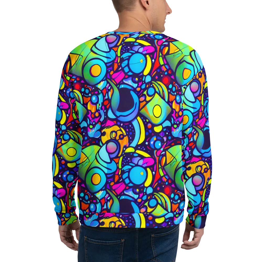 Neon Graffscape on Sweatshirt — Back