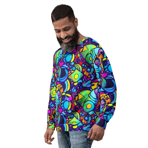 Neon Graffscape on a Sweatshirt