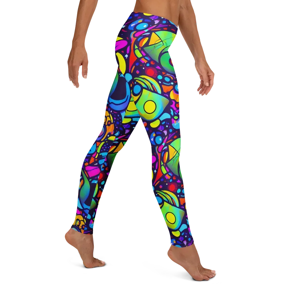 Neon Graffscape on Leggings — Right