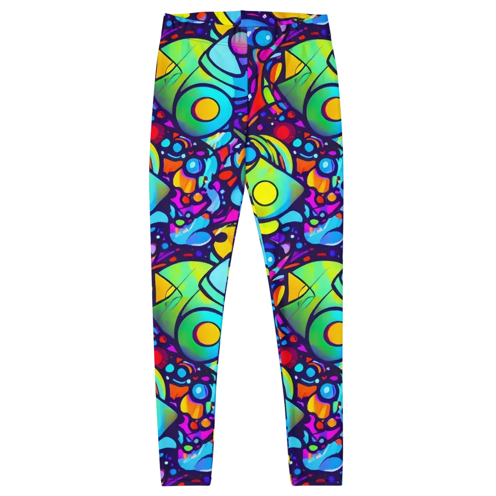 Neon Graffscape on Leggings — Front