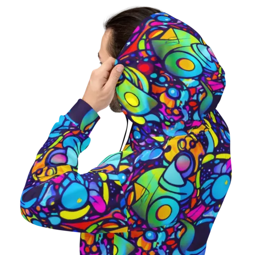 Neon Graffscape on a Hoodie