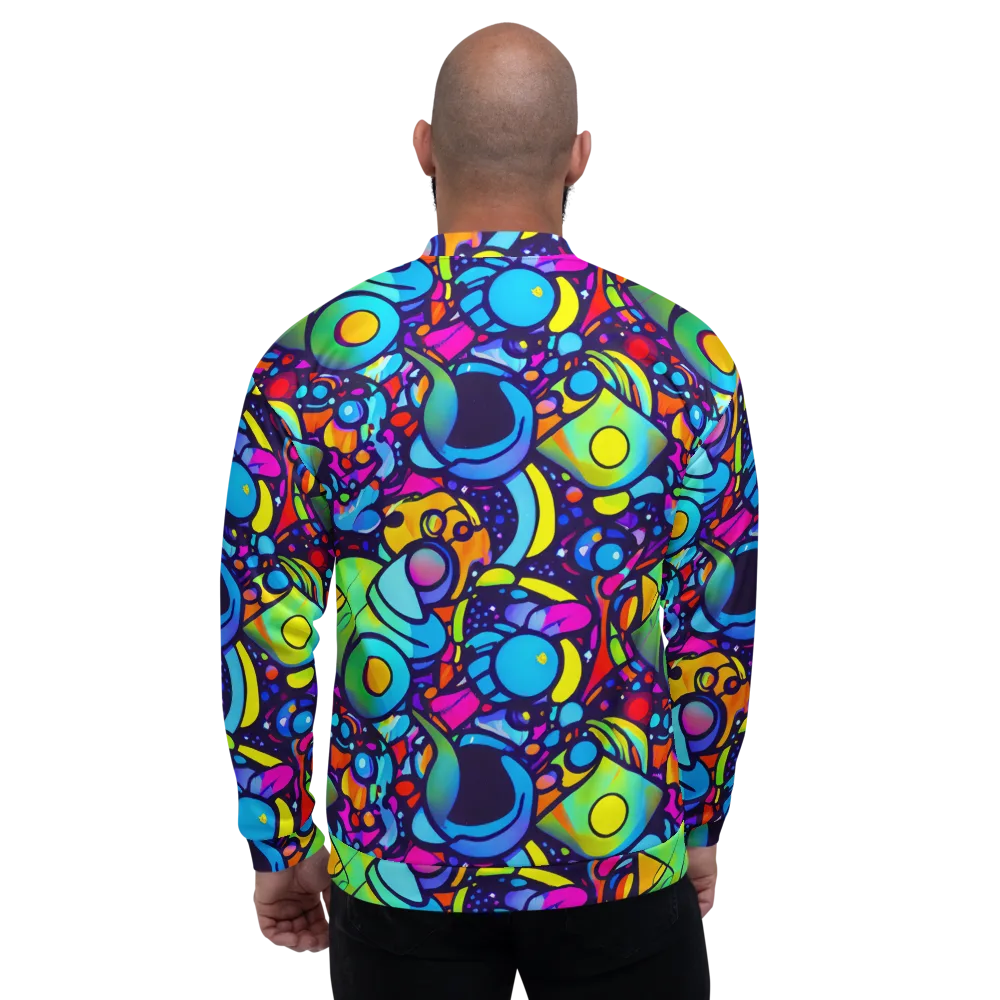 Neon Graffscape on Bomber Jacket — Back