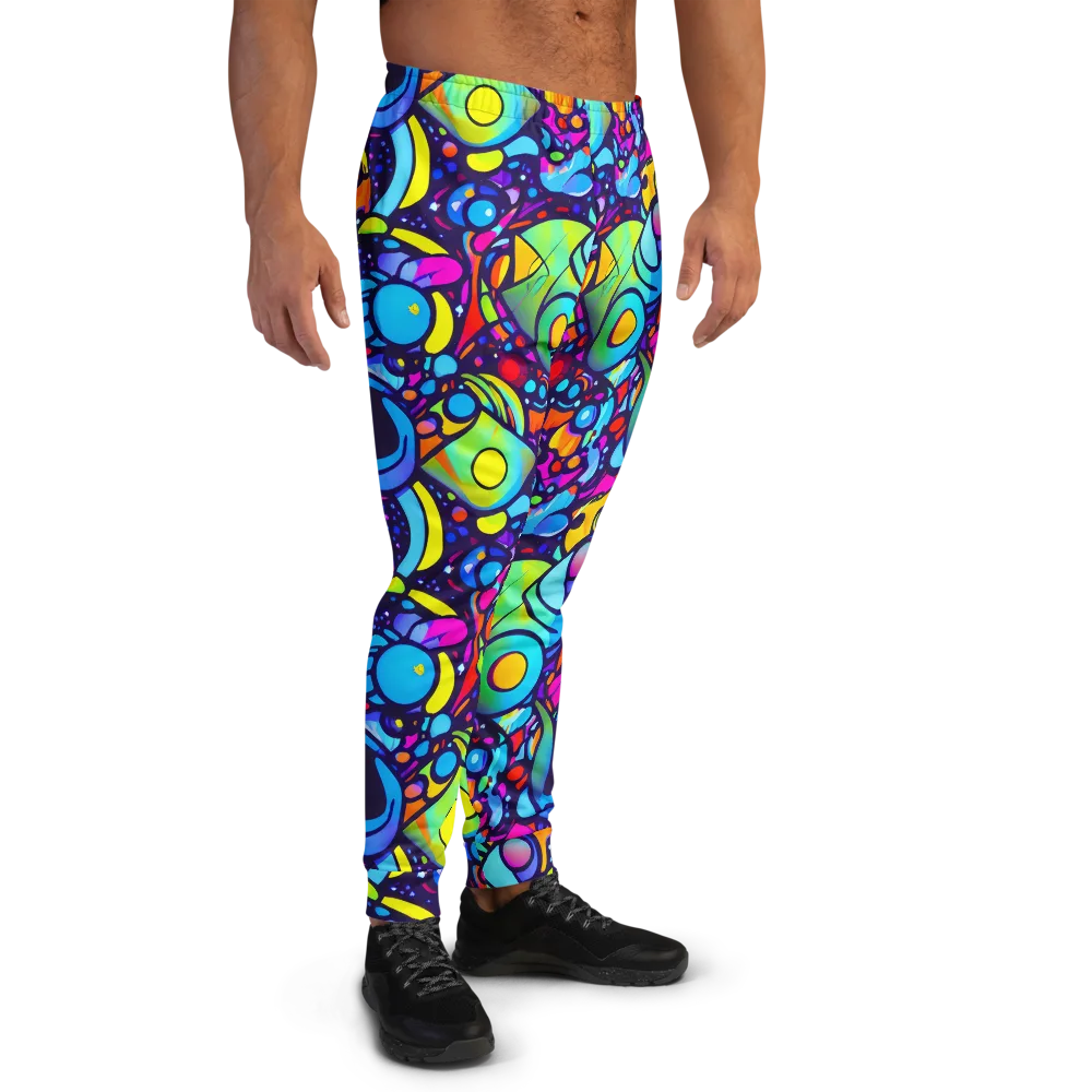 Neon Graffscape on Men's Joggers — Right