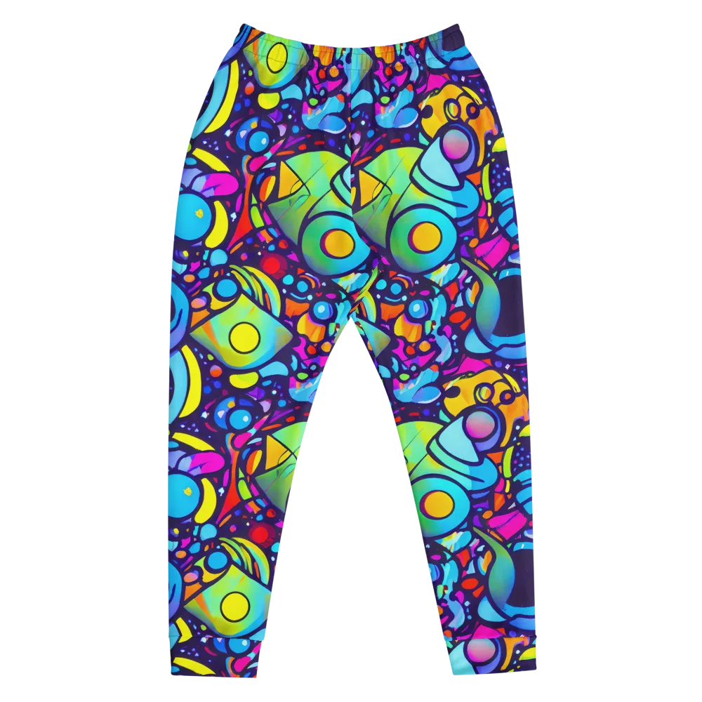 Neon Graffscape on Men's Joggers — Front