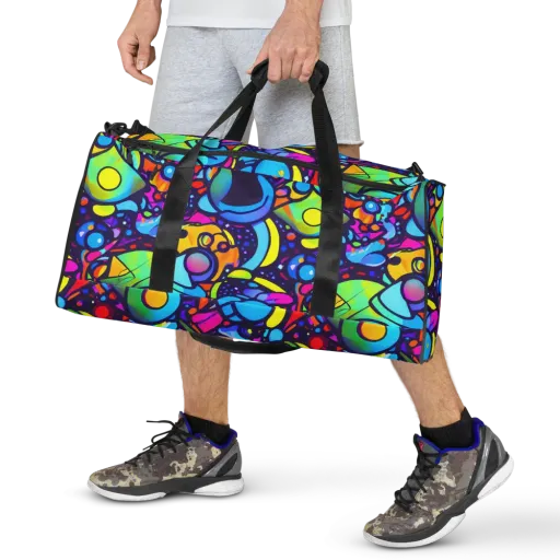 Neon Graffscape on a Duffle Bag