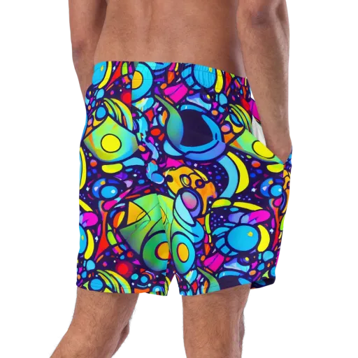Neon Graffscape on a Swim Trunks