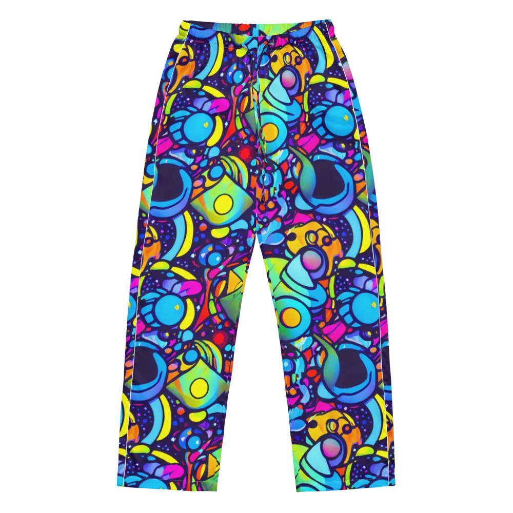 Neon Graffscape on Women's Pajama Pants — Front