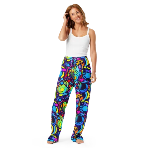 Neon Graffscape on a Women's Pajama Pants