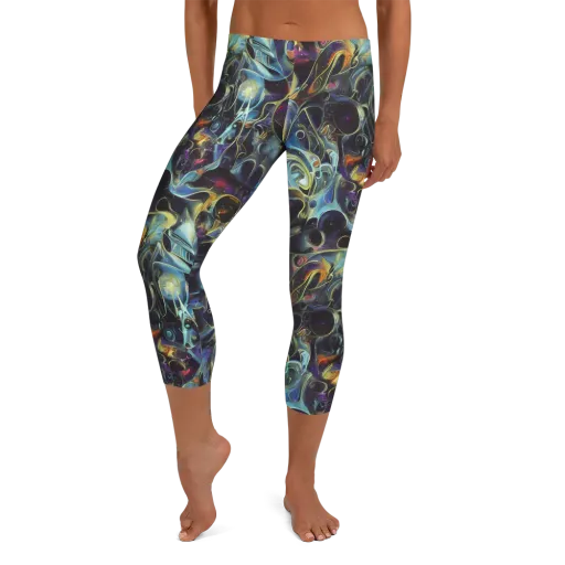 Galactic Enigma on a Capri Leggings