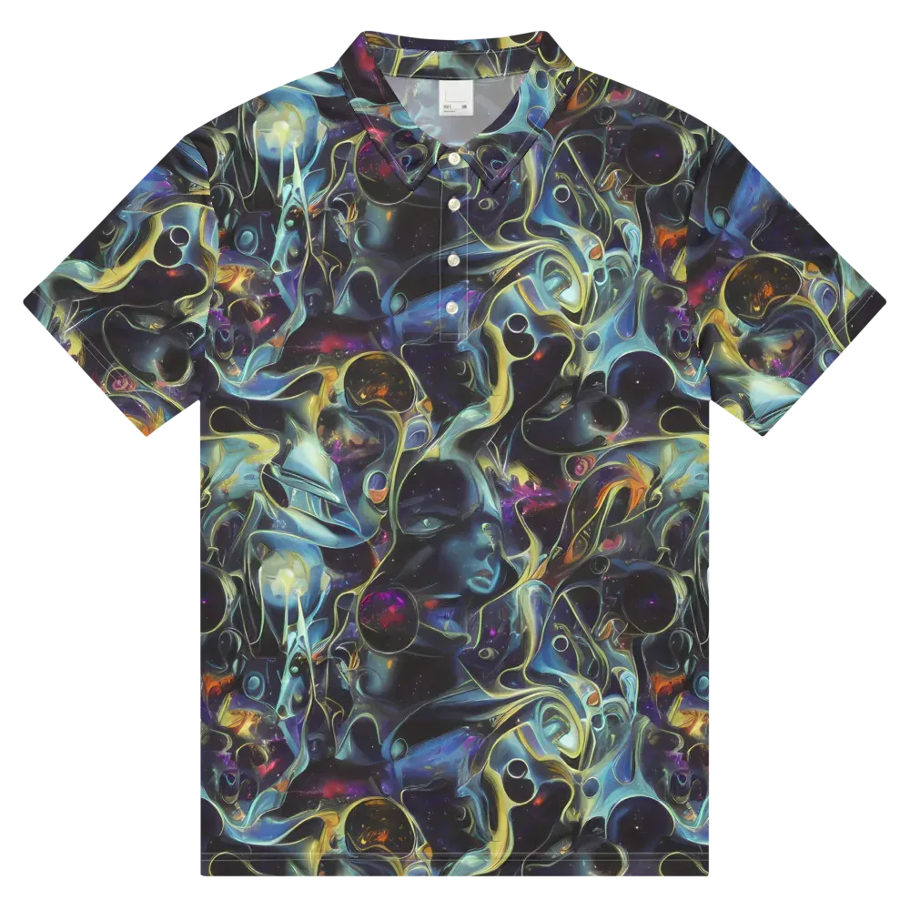 Galactic Enigma on Men's Slim Fit Polo Shirt — Front