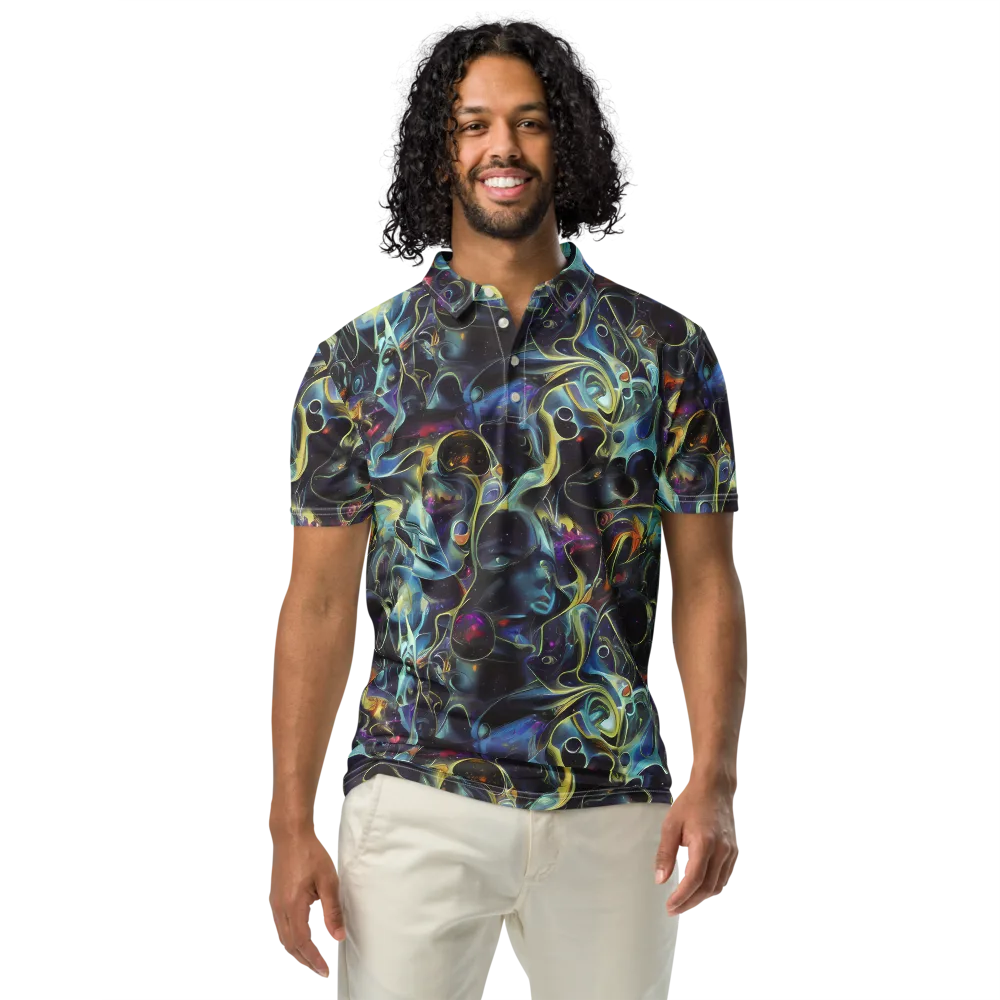 Galactic Enigma on Men's Slim Fit Polo Shirt — Front