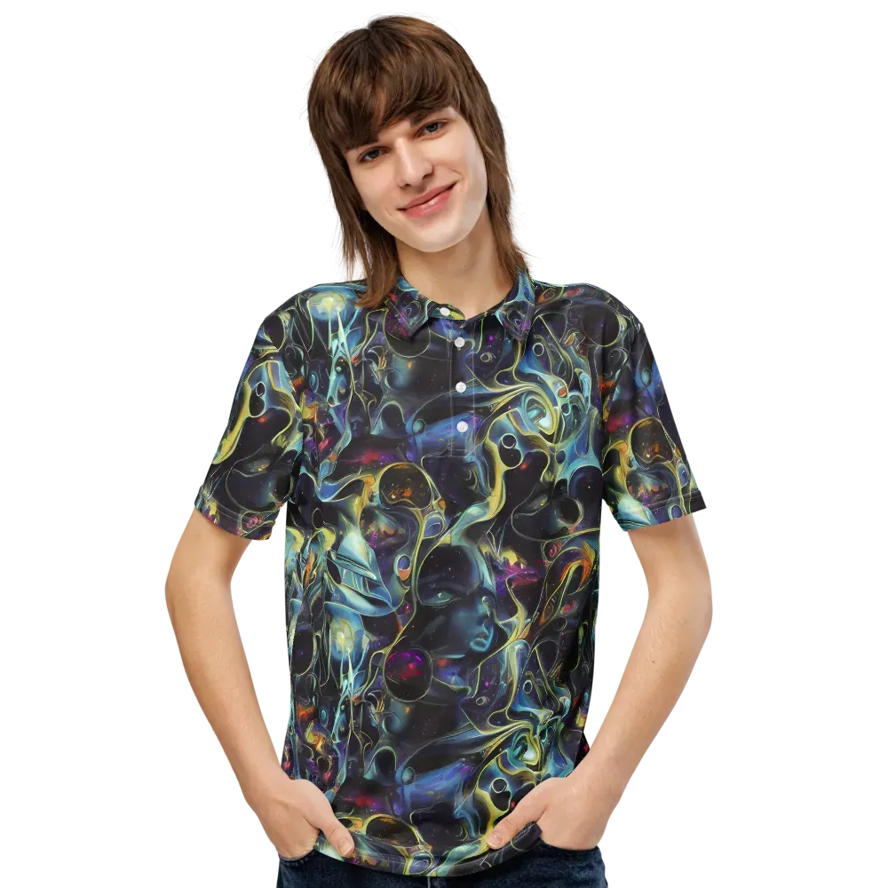 Galactic Enigma on Men's Slim Fit Polo Shirt — Front