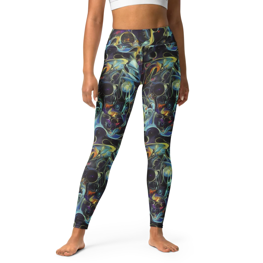 Galactic Enigma on Yoga Leggings — Front