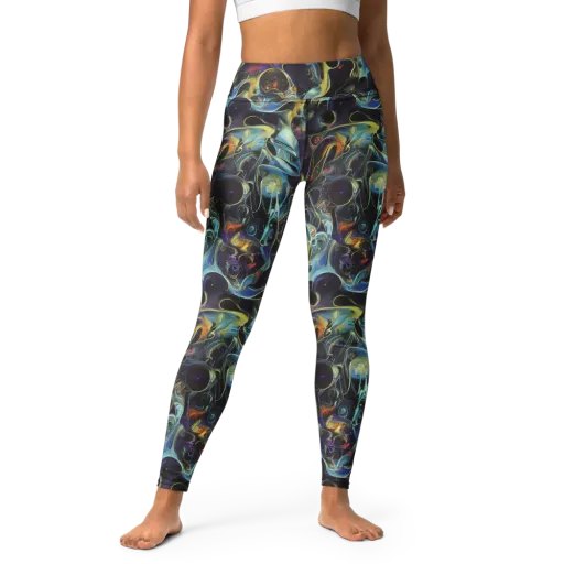 Galactic Enigma on a Yoga Leggings