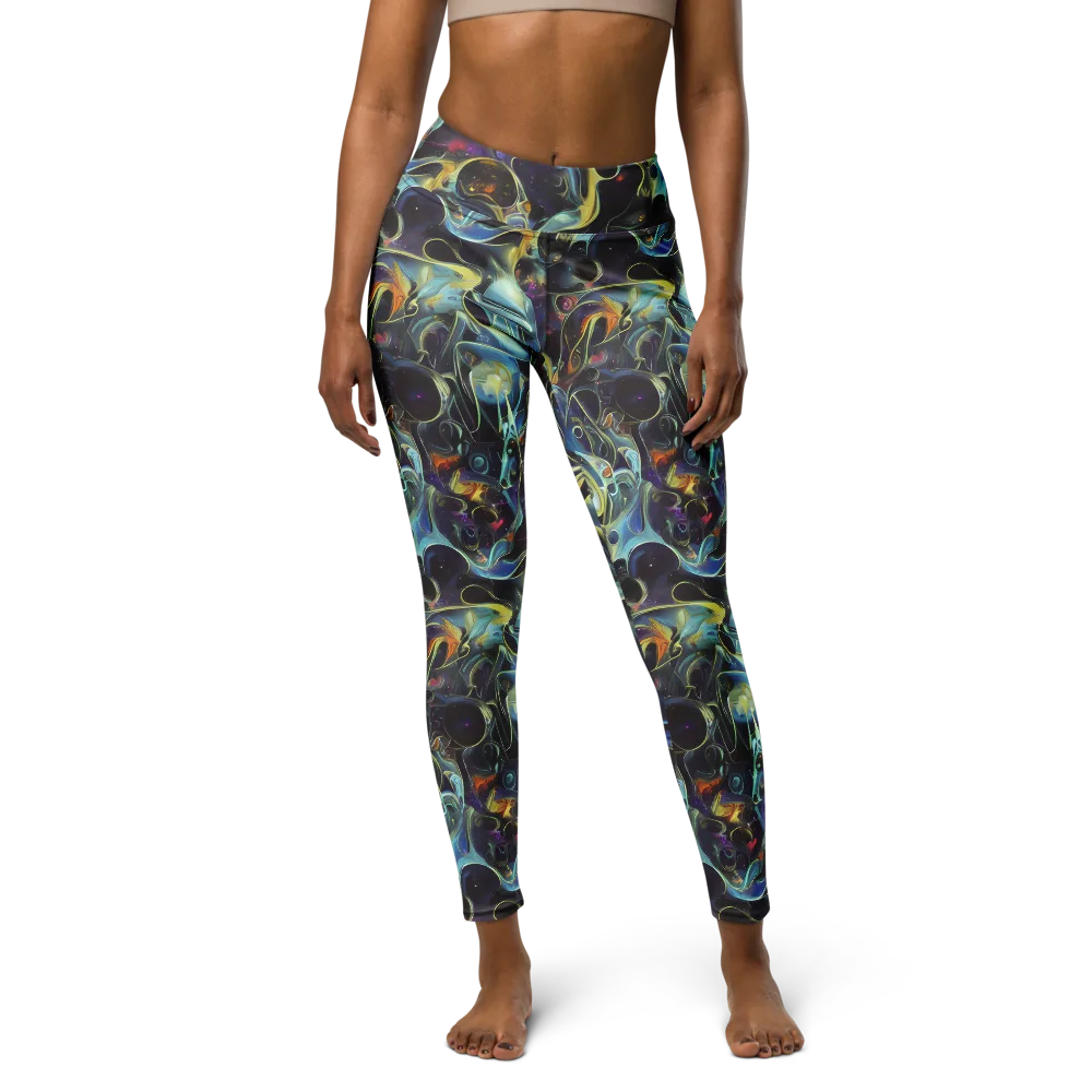 Galactic Enigma on Yoga Leggings — Front