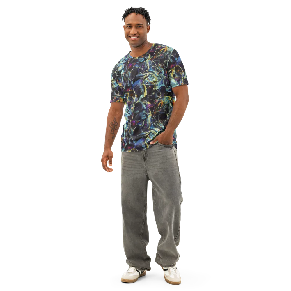 Galactic Enigma on Men's Cotton Crew Neck T-Shirt — Front