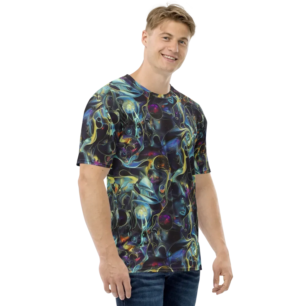 Galactic Enigma on Men's Crew Neck T-Shirt — Right