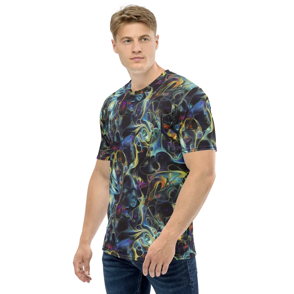 Galactic Enigma on Men's Crew Neck T-Shirt — Left