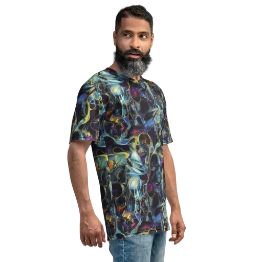 Galactic Enigma on a Men's Crew Neck T-Shirt
