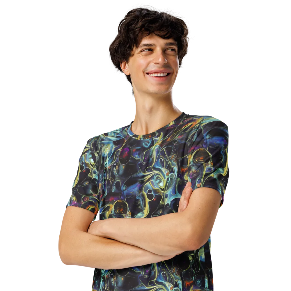 Galactic Enigma on Men's Crew Neck T-Shirt — Left Front