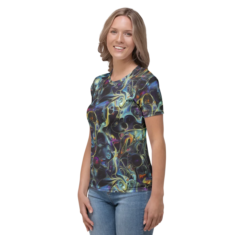 Galactic Enigma on Women's Crew Neck T-Shirt — Left