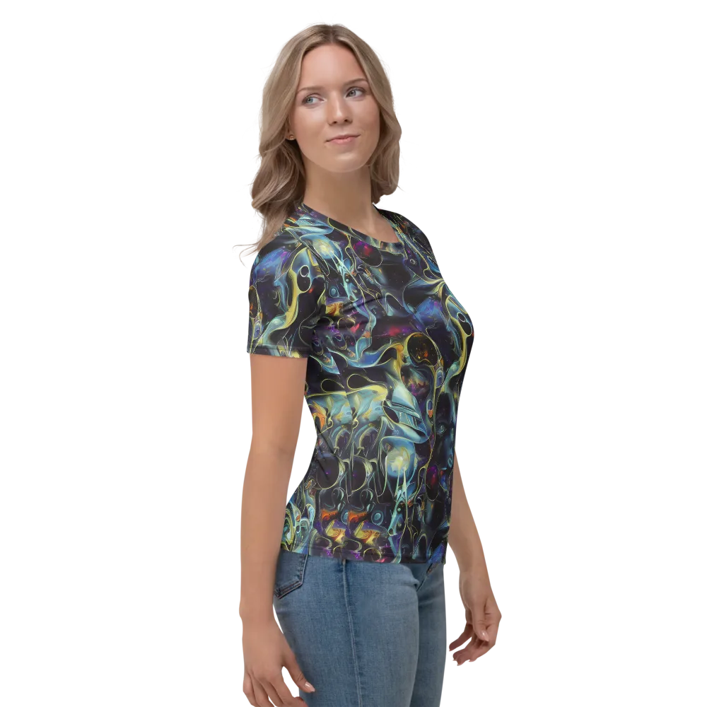 Galactic Enigma on Women's Crew Neck T-Shirt — Right