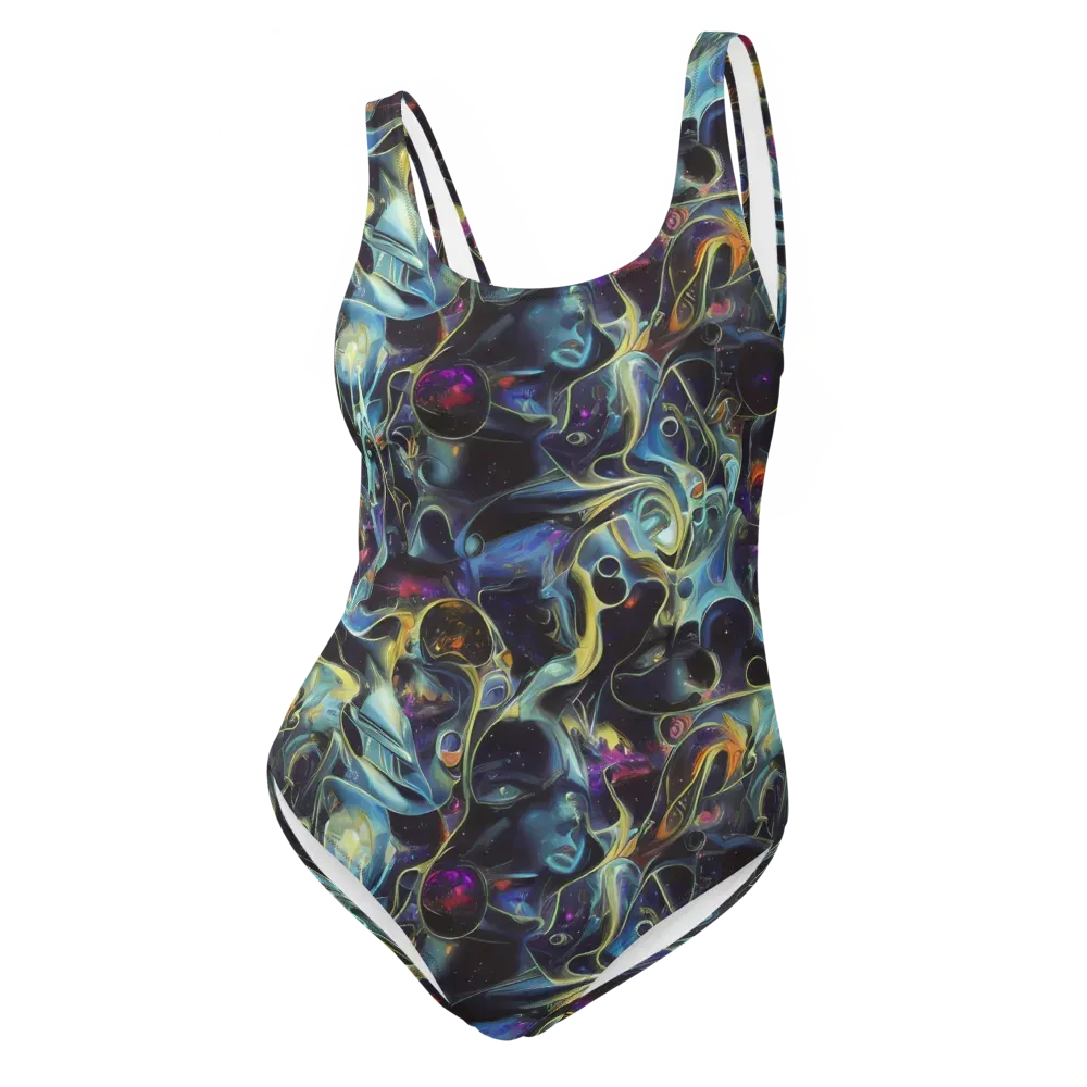 Galactic Enigma on One-Piece Swimsuit — Front
