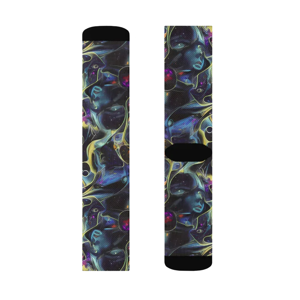 Galactic Enigma on Socks — Right Sock