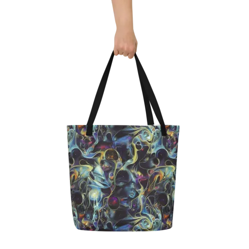 Galactic Enigma on a Large Tote Bag W/ Pocket